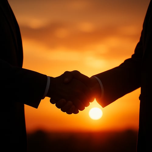 Warm orange sunlight